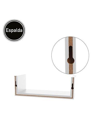 Juego de 3 Estantes, Baldas Flotantes, Estanteria Flotantes de Pared, Montaje Oculto, Juego de Baldas para Libros y Objetos d