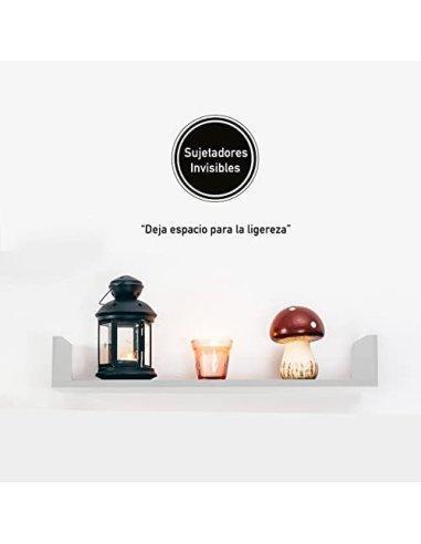 Juego de 3 Estantes, Baldas Flotantes, Estanteria Flotantes de Pared, Montaje Oculto, Juego de Baldas para Libros y Objetos d