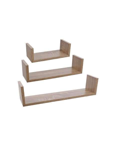 Juego de 3 Estantes, Baldas Flotantes, Estanteria Flotantes de Pared, Montaje Oculto, Juego de Baldas para Libros y Objetos