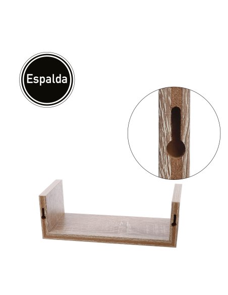 Juego de 3 Estantes, Baldas Flotantes, Estanteria Flotantes de Pared, Montaje Oculto, Juego de Baldas para Libros y Objetos