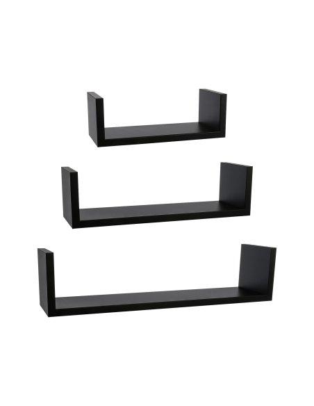 Juego de 3 Estantes, Baldas Flotantes, Estanteria Flotantes de Pared, Montaje Oculto, Juego de Baldas para Libros y Objetos