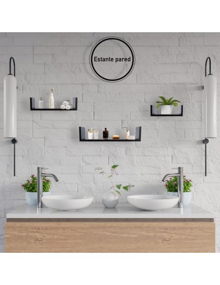 Juego de 3 Estantes, Baldas Flotantes, Estanteria Flotantes de Pared, Montaje Oculto, Juego de Baldas para Libros y Objetos