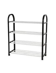 H HANSEL HOME Estante Zapatero, Organizador Zapatos, Estante de 4 Niveles, Estructura Metal, Zapatero para Entrada, Dormitori