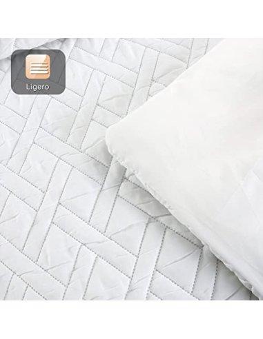 H HANSEL HOME Edredón Nórdico Microfibra de 400 gr/m² con 1 Funda Almohada, para Cama 100/105cm, Ligero, Suave, Transpirable 