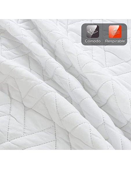 H HANSEL HOME Edredón Nórdico Microfibra de 400 gr/m² con 1 Funda Almohada, para Cama 100/105cm, Ligero, Suave, Transpirable 