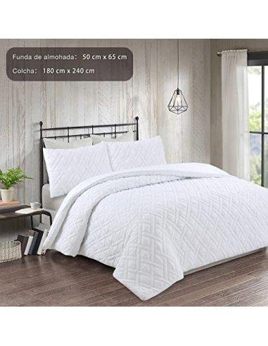 H HANSEL HOME Edredón Nórdico Microfibra de 400 gr/m² con 1 Funda Almohada, para Cama 100/105cm, Ligero, Suave, Transpirable 