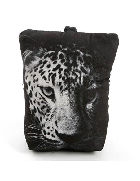 Tope de Puerta Decorativo Tope Puerta de Tela Arena Sujeta Puertas Suelo Tope para Ventanas y Puertas - Leopardo