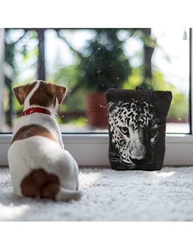 Tope de Puerta Decorativo Tope Puerta de Tela Arena Sujeta Puertas Suelo Tope para Ventanas y Puertas - Leopardo