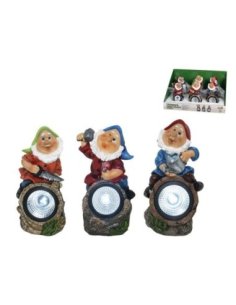 Lámpara Solar Enano Resina...