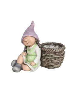 Niña Sentada Con Macetero...