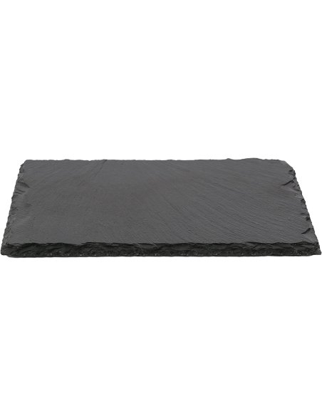 Plato Llano de Pizarra Natural, Platos para Sushi, Bandejas para Servir Alimentos Quesos, Negro, Tablas de Piedra, Retangulado