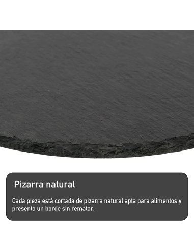 Plato Llano de Pizarra Natural,...