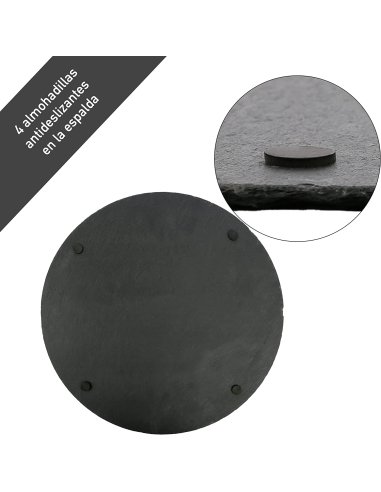 Plato Llano de Pizarra Natural,...