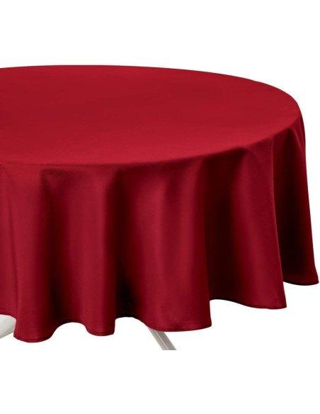 H HANSEL HOME Mantel Mesa, Mantel Anti-Manchas, Impermeable Redondo, Tela de Mesa, 180 cm