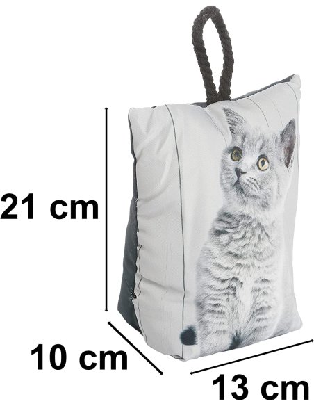 Tope de Puerta Decorativo Tope Puerta de Tela Arena Sujeta Puertas Suelo Tope para Ventanas y Puertas - Gato