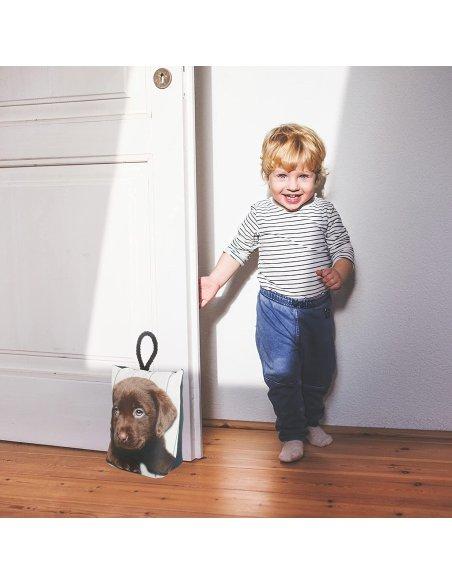 Tope de Puerta Decorativo Tope Puerta de Tela Arena Sujeta Puertas Suelo Tope para Ventanas y Puertas - Perro