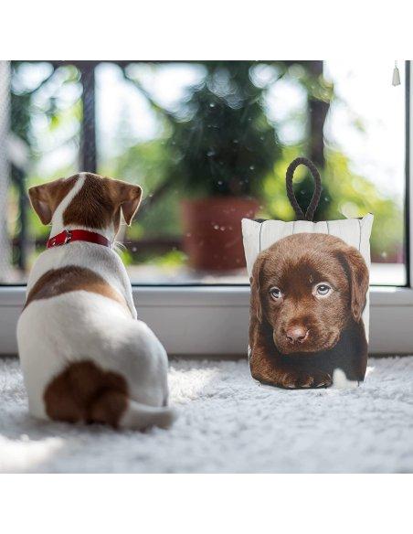 Tope de Puerta Decorativo Tope Puerta de Tela Arena Sujeta Puertas Suelo Tope para Ventanas y Puertas - Perro