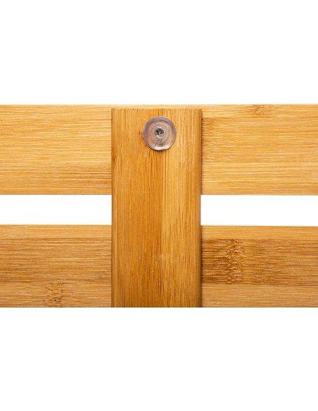 Alfombra Baño Bambú Natural, Alfombrillas de Baño, Alfombrillas de Ducha, Baño SPA, Rectangular 68x2x50cm