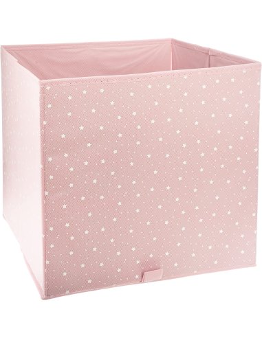 Cajas Almacenaje Infantil, Plegable Cuadrados Cestas de Almacenamiento,Caja  de Tela, Cesta De Ordenación Infantil, Rosa Estrella