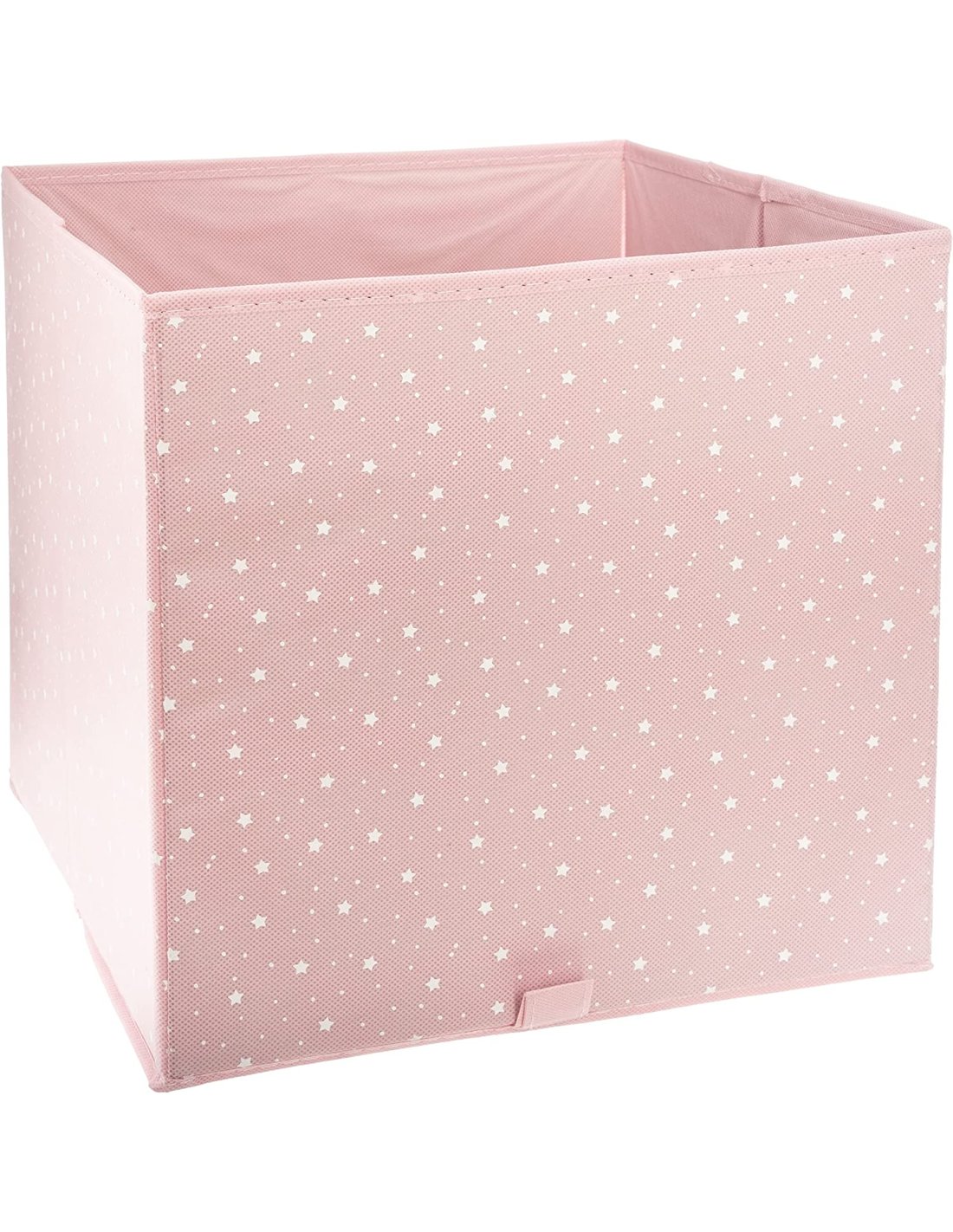 Cajas de almacenaje con tapas 10 unidades tela rosa 32x32x32 cm