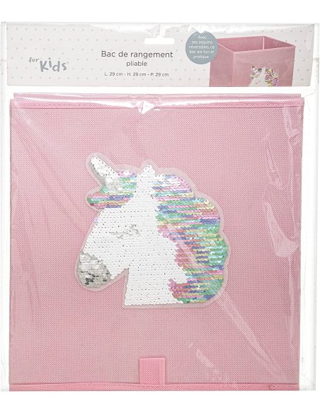 Cajas Almacenaje Infantil, Plegable Cuadrados Cestas de Almacenamiento,Caja de Tela, Cesta De Ordenación Infantil, Unicornio A
