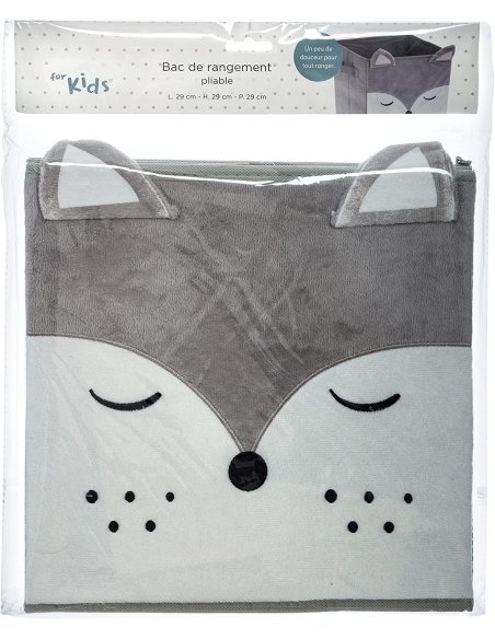 Cajas Almacenaje Infantil, Plegable Cuadrados Cestas de Almacenamiento,Caja de Tela, Cesta De Ordenación Infantil, Zorro