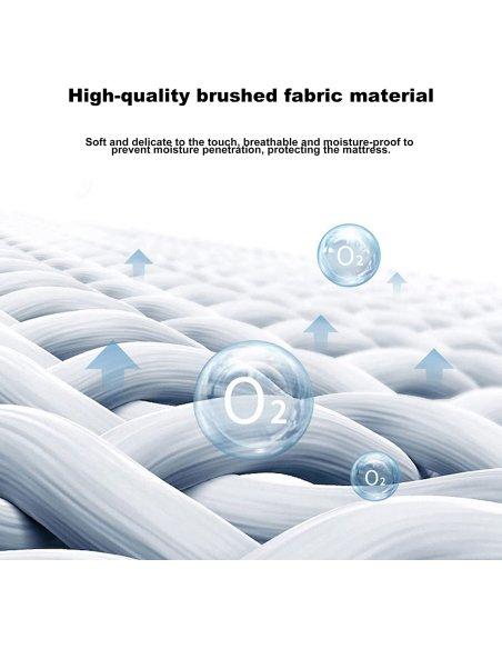 Sábana Bajera Ajustable,Extra Suaves, 50% Algodón 50% Poliéster, Blanco