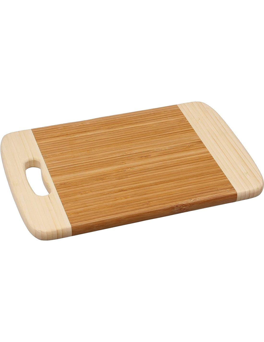 Tabla Cortar Cocina Fabricada En Madera De Bambu 100% Con Borde 46x30,5 Cm. tabla Cortar,carne Pescado,verduras,frutas,alimentos con Ofertas en  Carrefour