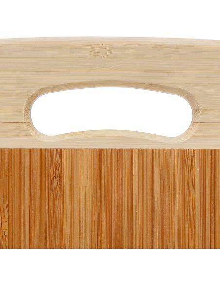 Tabla de Cortar de Bambú, Tabla de Cocina, Resistente, Antiséptica, Ideal Para Carnes, Verduras, Queso y Pan, 30 x 20 x 1,6 cm