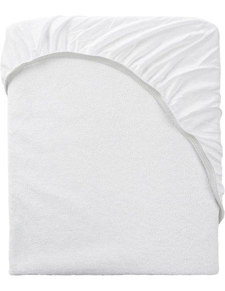 Protector de Colchón de Rizo con Capa Impermeable de TPU, Impermeable Confortable Ajustable Transpirable Blanco