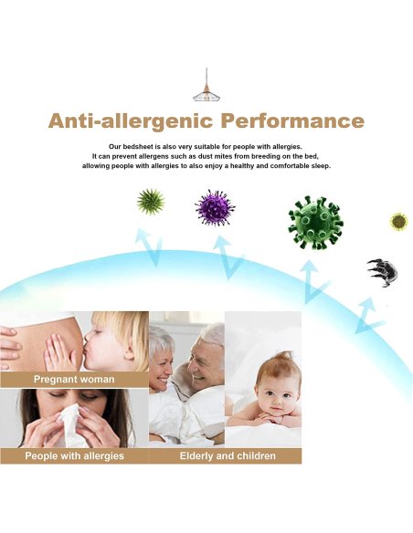 Funda Colchón con Capa Impermeable de TPU y Cremallera Cobertura Total, Impermeable y Transpirable, Elastico, Ajustable Blanco