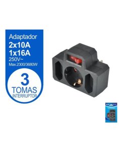 Adaptador De 3 Tomas Con...