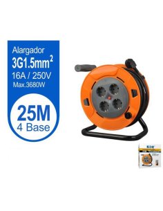 Alargador Enr. 4 Tomas 25m