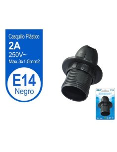 Portalampara E14 Negro...