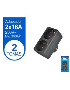 Adaptador Schuko De 2 Tomas...