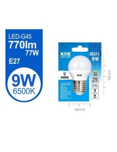 Led Esferica G45 9W E27 Luz...