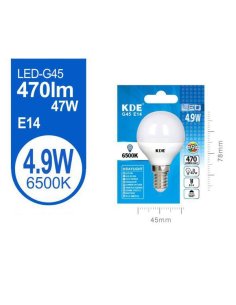 Led Esférica G45 4.9W E14...