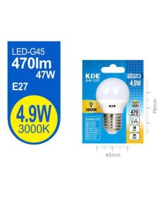 Led Esférica G45 4.9W E27...