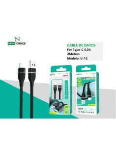 Cable Type-C 2m 5A U-12 Negro