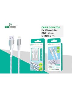 Cable Iphone 2m 3A 20W U-16