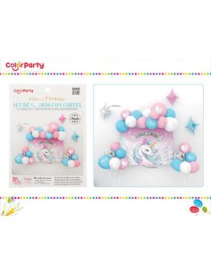 Set De Globos Con Cartel 39uds
