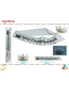 Set De Corona Y Banda 20cm...