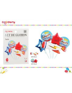 Set De Globos 5uds 99x50cm