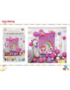 Set De Globos Con Cartel...