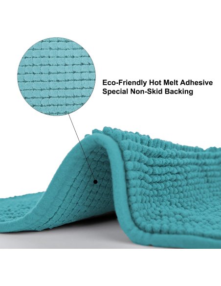 H HANSEL HOME Alfombrilla de Baño de Microfibra, Extra Suave, Antideslizante, Extra Absorvente, Lavable a Máquina, 45X75cm