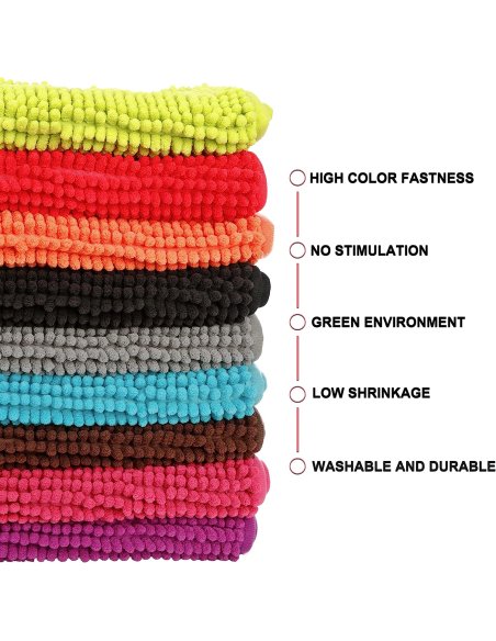 H HANSEL HOME Alfombrilla de Baño de Microfibra, Extra Suave, Antideslizante, Extra Absorvente, Lavable a Máquina, 45X75cm