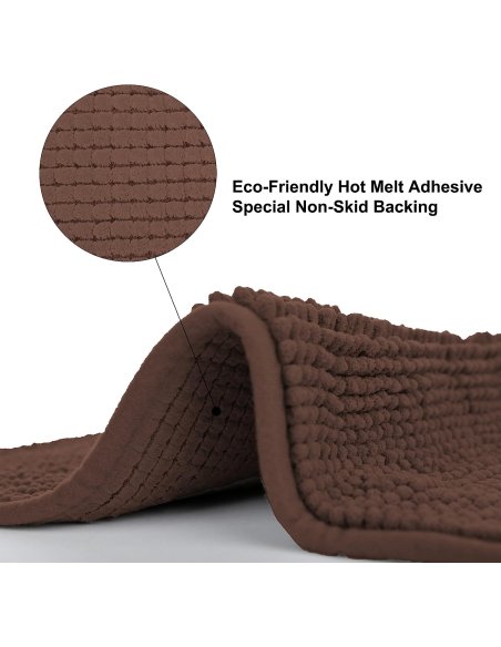 H HANSEL HOME Alfombrilla de Baño de Microfibra, Extra Suave, Antideslizante, Extra Absorvente, Lavable a Máquina, 45X75cm