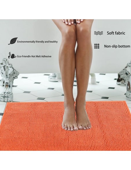 H HANSEL HOME Alfombrilla de Baño de Microfibra, Extra Suave, Antideslizante, Extra Absorvente, Lavable a Máquina, 45X75cm