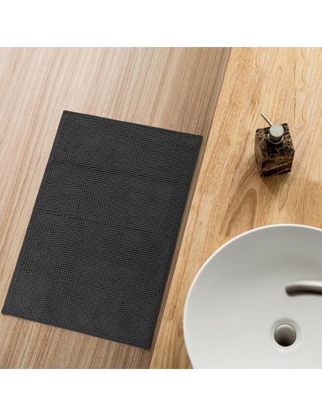 H HANSEL HOME Alfombrilla de Baño de Microfibra, Extra Suave, Antideslizante, Extra Absorvente, Lavable a Máquina, 45X75cm