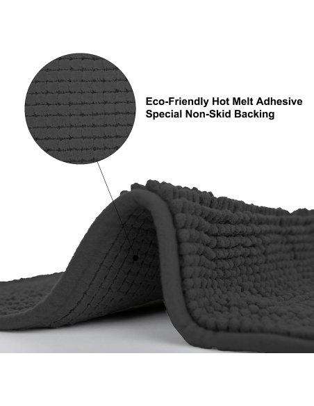 H HANSEL HOME Alfombrilla de Baño de Microfibra, Extra Suave, Antideslizante, Extra Absorvente, Lavable a Máquina, 45X75cm